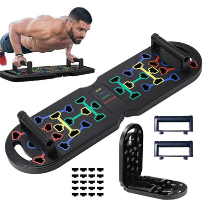 🏆LAST DAY SALE 50% OFF🔥Foldable Push-up Board with Resistance Bands