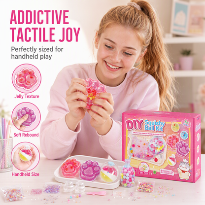 🐱50% OFF NOW! 🧊 DIY Fried Ice Squishy Toy Kit – Cat claw design, squishy fun & creative – Perfect for sensory play & stress relief for kids ✨