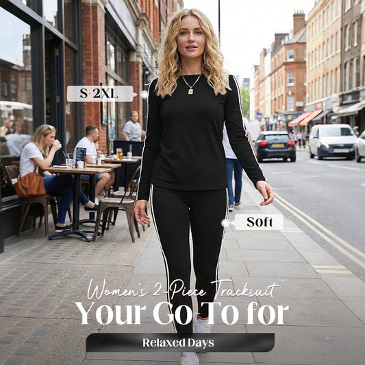 🥳2026 HOT SALE🥳💞50K+ SOLD!👚🌳 50% OFF NOW! 🏃‍♀️ Women's 2-Piece Tracksuit – Soft fleece lining, gentle on skin! Relaxed fit, easy pull-on waistband. Perfect for morning walks, yoga or lounging. Moves with you, never binds. ☁️🧘‍♀️