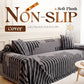🛋️50% OFF NOW! Soft Plush Non‑Slip Couch Cover‑Thick Striped Sofa Throw Cover, Cozy Winter‑Friendly Furniture Protector for Living Room, Anti‑Slip Universal Sofa Slipcover