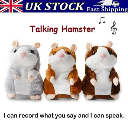 🎉LAST DAY SALE 50% OFF!!🎁Talking Hamster Plush Toy, Interactive Repeating Hamster Stuffed Doll for Kids & Party Gift 🐹