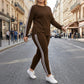 🥳2026 HOT SALE🥳💞50K+ SOLD!👚🌳 50% OFF NOW! 🏃‍♀️ Women's 2-Piece Tracksuit – Soft fleece lining, gentle on skin! Relaxed fit, easy pull-on waistband. Perfect for morning walks, yoga or lounging. Moves with you, never binds. ☁️🧘‍♀️