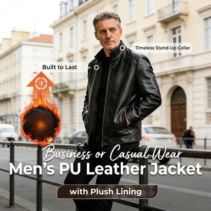 ❄️ 2026 Luxe Warmth | Men‘s Plush-Lined Leather Jacket | Winter-Ready Style 🔥【NEW】