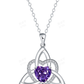 Birthstone Celtic Trinity Knot Heart Necklace✨ Heart Shape Celtic Trinity Knot Birthstone Pendant