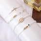 📢📢50% OFF !! ⏰Men's & Women's 4-Piece Braided Strings Charm Bracelets Set with Rhinestones