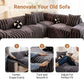 🛋️50% OFF NOW! Soft Plush Non‑Slip Couch Cover‑Thick Striped Sofa Throw Cover, Cozy Winter‑Friendly Furniture Protector for Living Room, Anti‑Slip Universal Sofa Slipcover