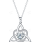 Birthstone Celtic Trinity Knot Heart Necklace✨ Heart Shape Celtic Trinity Knot Birthstone Pendant