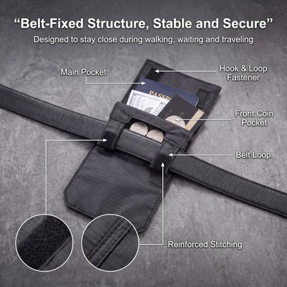 🛡️ SecureTravel Anti-Theft Passport & Phone Waist Pouch