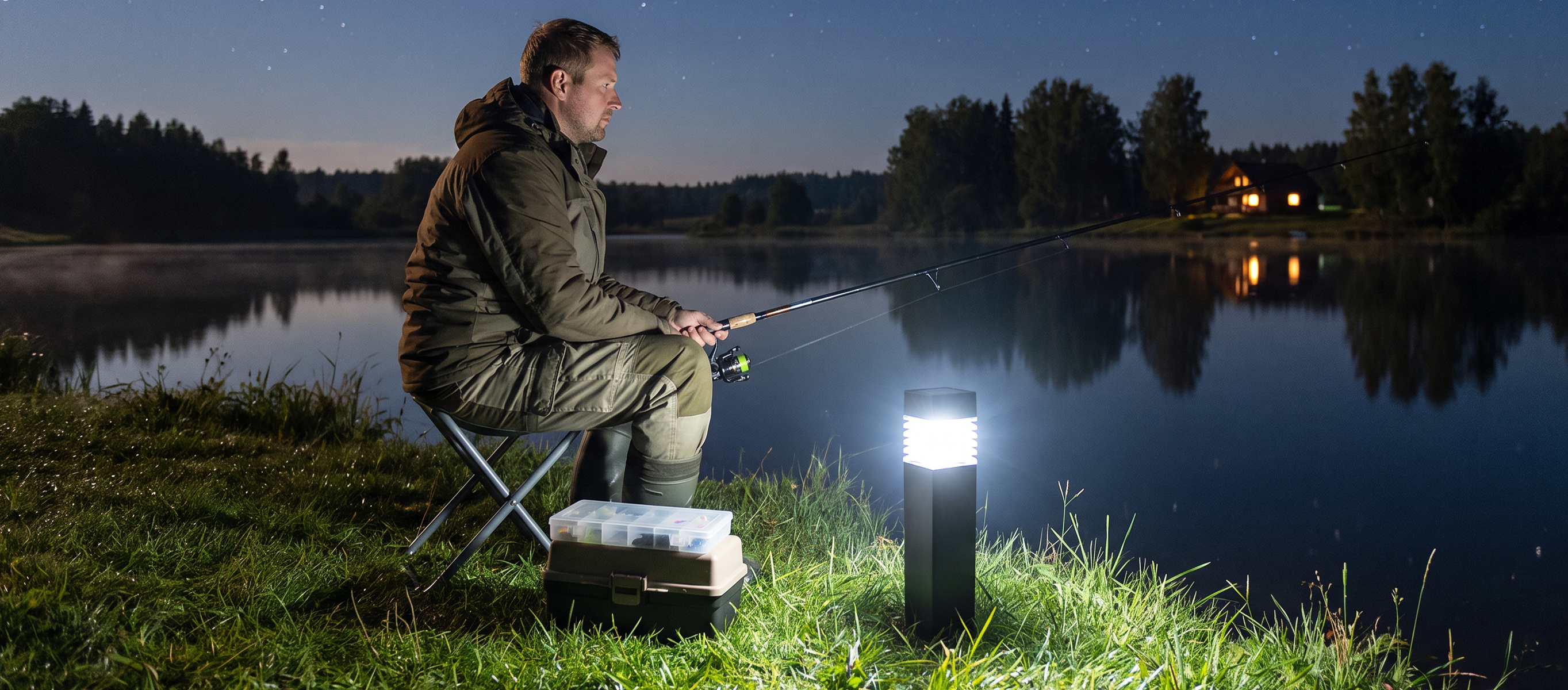 Outdoor solar lighting along garden edge