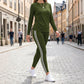 🥳2026 HOT SALE🥳💞50K+ SOLD!👚🌳 50% OFF NOW! 🏃‍♀️ Women's 2-Piece Tracksuit – Soft fleece lining, gentle on skin! Relaxed fit, easy pull-on waistband. Perfect for morning walks, yoga or lounging. Moves with you, never binds. ☁️🧘‍♀️