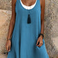⏳Limited time – 50% OFF⏰💃Women's Casual Loose Sleeveless Fake Two Piece Tank Dress
