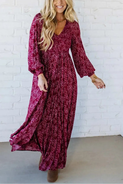 🌺60% OFF NOW! ✨ Women’s Floral Rayon Smocked-Waist Lined Maxi Dress – Flattering Fit, Lightweight Fabric & Elegant Boho Style 💃