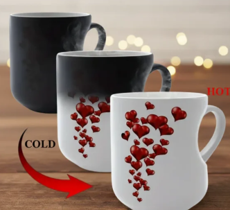 ❤️☕ 50% OFF! 🎁Color Changing Heart Handle Ceramic Mug – Heat-Activated Reveal & Elegant Heart-Shaped Handle – Perfect Valentine's Gift