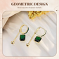 ⏳Time-Limited Special⏰Vintage Synthetic Diamond Earrings – Geometric, Dangling, Clip-On ✨