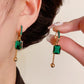 ⏳Time-Limited Special⏰Vintage Synthetic Diamond Earrings – Geometric, Dangling, Clip-On ✨