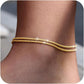 ⭐ 50% OFF NOW! 💦 Dainty Layered Waterproof Anklet – Delicate chains, waterproof & tarnish-free – Perfect for beach, pool & daily wear ✨