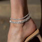 ⭐ 50% OFF NOW! 💦 Dainty Layered Waterproof Anklet – Delicate chains, waterproof & tarnish-free – Perfect for beach, pool & daily wear ✨