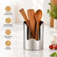 🍳Multi‑Functional Kitchen Utensil Holder, Stainless Steel Organizer, for Spoons, Pot Lids & Cooking Gadgets, Countertop Kitchen Storage