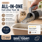 📢📢50% OFF !! ⏰ Self-Cleaning Litter Scoop with Waste Bin – Easy One-Handed Use 🧹🗑️
