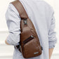 🎒🧳Men’s Multifunctional PU Leather Chest Bag – Adjustable Multi-Pocket Crossbody Bag for Travel & Daily Carry