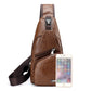 🎒🧳Men’s Multifunctional PU Leather Chest Bag – Adjustable Multi-Pocket Crossbody Bag for Travel & Daily Carry