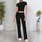 👕 LIMITED-TIME 50% OFF! ✨ Women's T-Shirt & Pants Set – Solid Color, Straight Leg, Casual 🍂