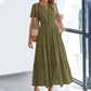 🌷Summer Sale 50% Off🌷Women's Casual Short Sleeve V Neck Maxi Dress