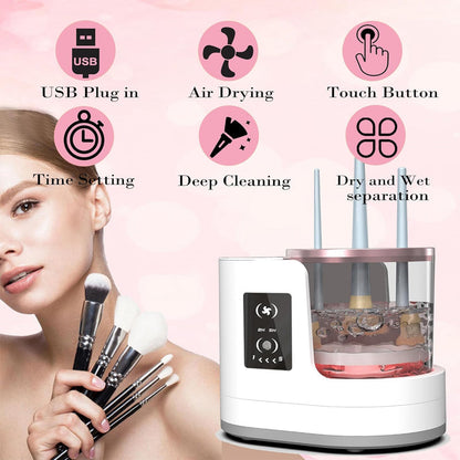 🔥 Limited-Time Offer! 🧼 3-in-1 Electric Make-Up Brush Cleaner – Quick Clean, Dry & Care 🎨