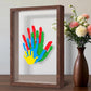 Family Handprint Set🖐️🎨 | Keepsake Frame Kit for 2-8 Members | Non-Toxic Paint Included 🎁✨