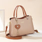 👜 LIMITED-TIME 50% OFF! ✨ Elegant Women's Tote Bag with Shining Heart Charm – Soft Synthetic Leather, Adjustable Strap 💖