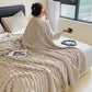 🛍️ 50% Off – Cozy Flannel Throw Blanket with Rabbit Fur Look – Soft, Lightweight & Versatile – Ideal for Office, Sofa & Travel 🛋️
