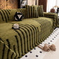 🛋️50% OFF NOW! Soft Plush Non‑Slip Couch Cover‑Thick Striped Sofa Throw Cover, Cozy Winter‑Friendly Furniture Protector for Living Room, Anti‑Slip Universal Sofa Slipcover