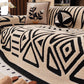 🛋️50% OFF NOW! Soft Plush Non‑Slip Couch Cover‑Thick Striped Sofa Throw Cover, Cozy Winter‑Friendly Furniture Protector for Living Room, Anti‑Slip Universal Sofa Slipcover
