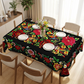 📢📢50% OFF !! ⏰Mexican Floral Tablecloth With Scalloped Edge