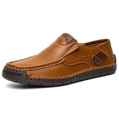 💎Classic Men’s Slip-On Leather Shoes – Premium Calfskin, All-Day Comfort & Effortless Style
