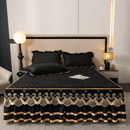 📢📢2026 NEW PRODUCT – 60% OFF✨Ruffled bed sheet + duvet cover + pillowcase💓🛏️ Captures the elegance and comfort of the moment