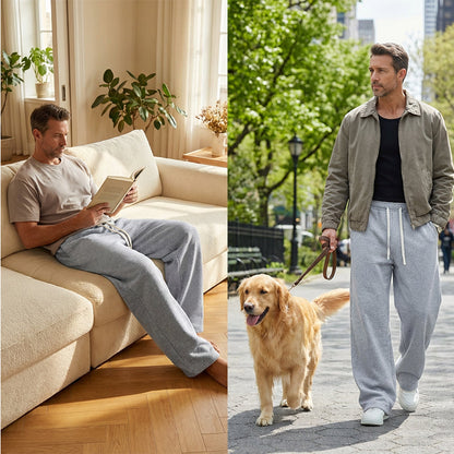 👖 50% OFF NOW! ✨ Men's Casual Loose Fit Drawstring Pants – Relaxed Comfort, Soft Fabric & Everyday Essential 🏠