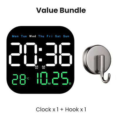 🥳2026 HOT SALE🥳💞50K+ SOLD!💥🕰️🛏️ 50% OFF! Home & Office Digital Clock – Gentle wake-up, no startling alarms! Adjustable brightness, quiet at night. Shows temperature too. A reliable companion for your daily routine. 🌙✨
