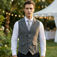👔Spring New⌚Men's Classic Herringbone Tweed Suit Vest