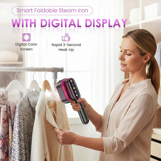 💖50% OFF!Smart Foldable Steam Iron with Digital Display