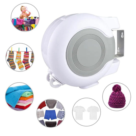 Invisible Retractable Clothesline with Dual Lines