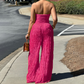 ⏳LAST DAY SALE 50% OFF💕Strapless Crinkle Wide-Leg Jumpsuit