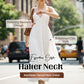 💃New Arrival 60% OFF!!✨Halter Neck Backless Tiered Maxi Dress