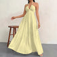 💃New Arrival 60% OFF!!✨Halter Neck Backless Tiered Maxi Dress