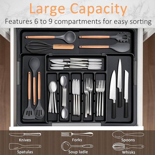 Expandable Cutlery and Utensil Drawer Organizer