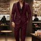🔥PROMOTION - 60%OFF🎉 Men's Black Sparkle Tuxedo Suit Set  &✈ FREE UK DELIVERY🚀