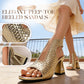 👡 50% OFF NOW! ✨ Women's Elegant Peep-Toe Heeled Sandals – Comfortable Block Heel, Adjustable Strap & Chic Design 💃