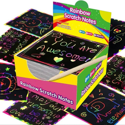 Creative Rainbow Scratch Paper Art Set
