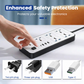 🔌 50% Off ⚡ Multi-Outlet Power Strip with Long Extension Cord – USB Ports, Surge Protection & Compact Design 📱
