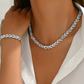💎 50% OFF NOW! ✨ Adjustable Rhinestone Leaf Link Necklace & Bracelet Set – Elegant Design, Sparkling Crystals & Perfect Gift 🍃